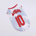 Pet Soccer Jersey for Small Medium Dogs Cats, Cute Game Day Pet Shirt Outfit Fashionable Sports Clothing