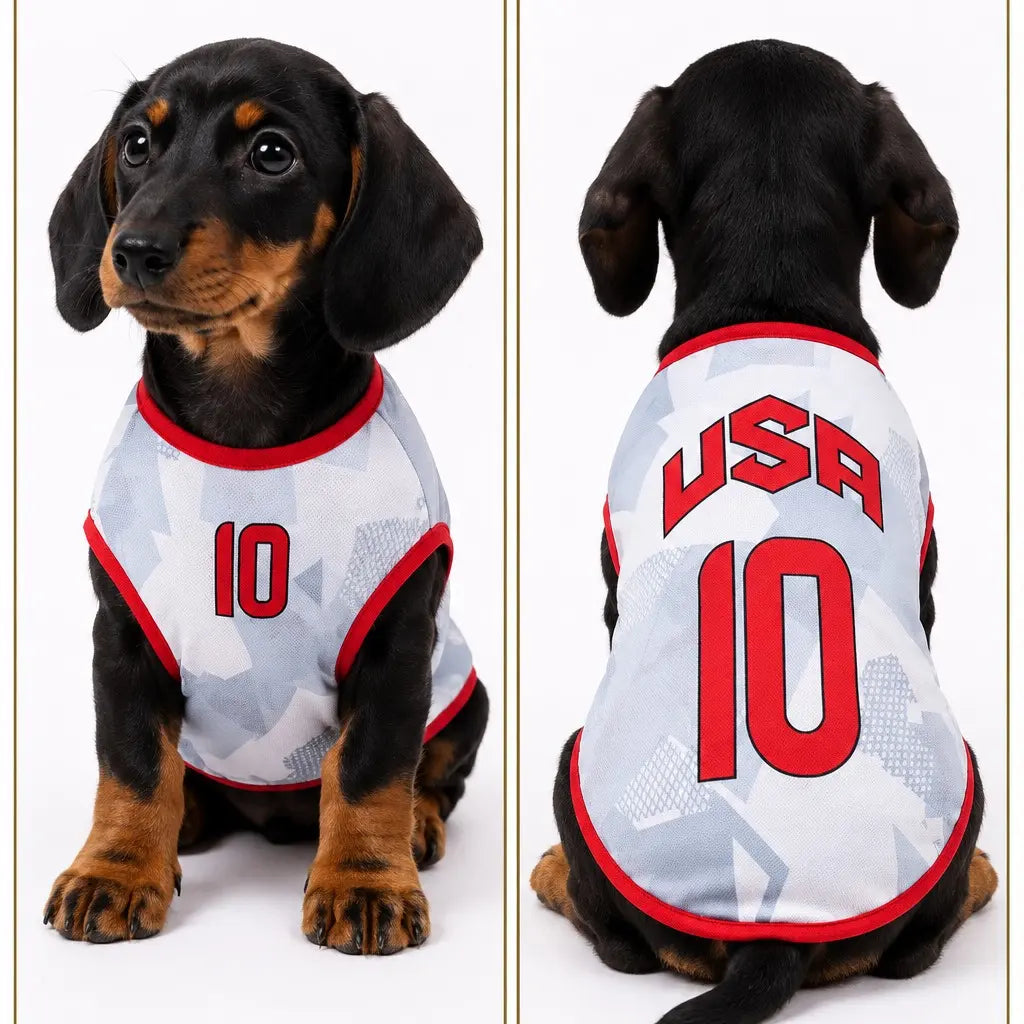 Pet Soccer Jersey for Small Medium Dogs Cats, Cute Game Day Pet Shirt Outfit Fashionable Sports Clothing